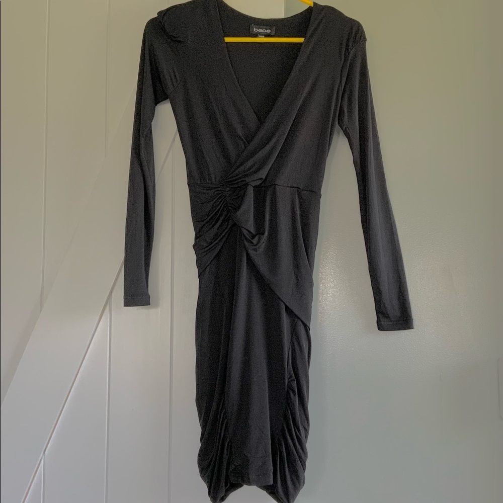 Bebe Black Cocktail Dress Small Bodycon